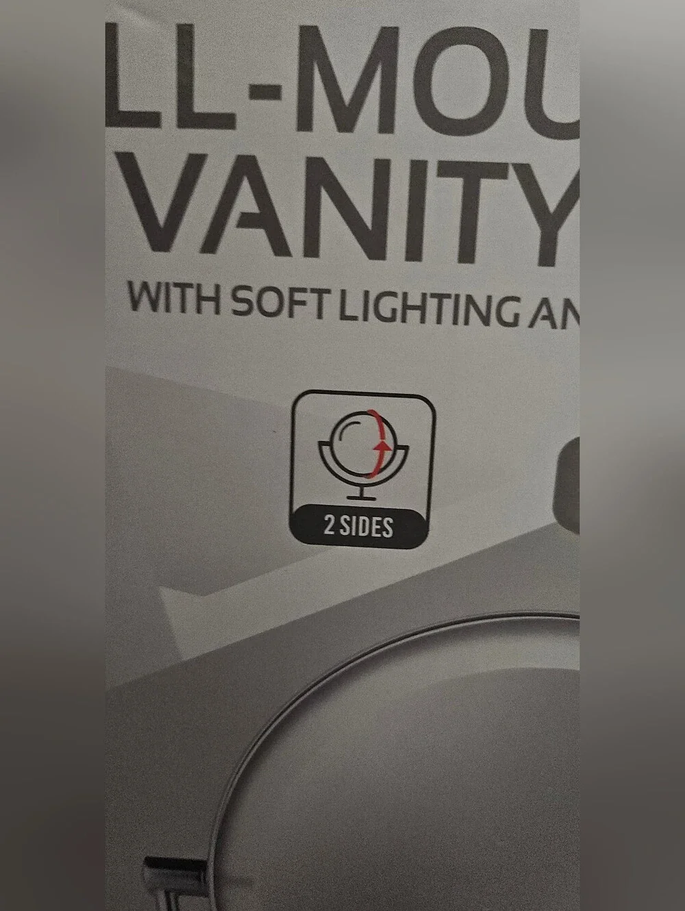 Chrome Wall-Mount 2 Way Lighted Vanity Mirror - Warm LED